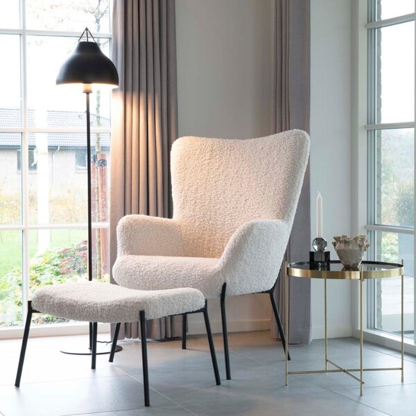 Nordic Living Zlatý kulatý skleněný konferenční stolek Emeli 48 cm