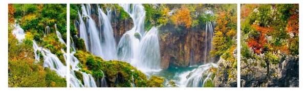 Obraz - Národní park Plitvická jezera (170x50 cm)