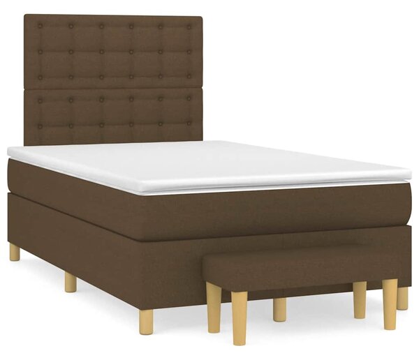 Box spring postel s matrací tmavě hnědá 120x190 cm textil 3270435