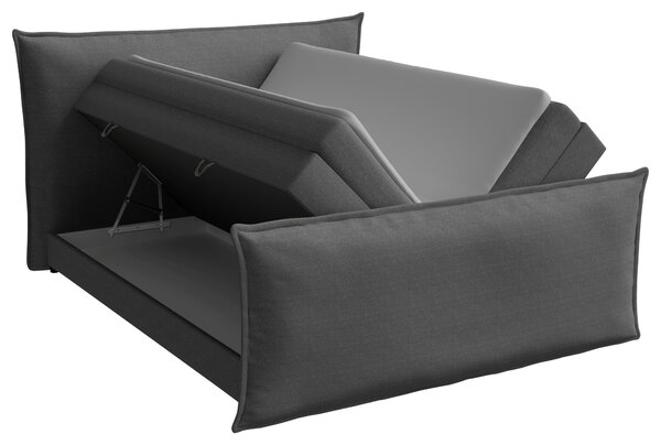 POSTEL BOXSPRING, 160/200 cm, barvy stříbra MID.YOU - Postele s úložným prostorem, Online Only