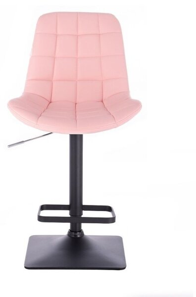 LuxuryForm DESIGN Barová židle PARIS na černé hranaté podstavě - růžová