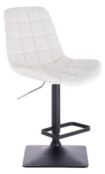 LuxuryForm Barová židle PARIS na černé podstavě - bílá