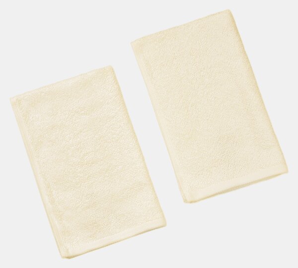 Sinsay - Jednobarevné bavlněné ručníky 2 pack - krémová