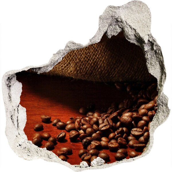Nálepka díra na zeď beton Zrnka kávy nd-p-6552955