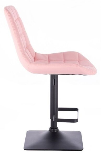LuxuryForm DESIGN Barová židle PARIS na černé hranaté podstavě - růžová