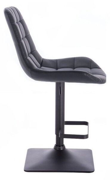 LuxuryForm DESIGN Barová židle PARIS na černé hranaté podstavě - černá