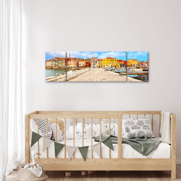 Obraz - Staré istrijské město v Poreči, Chorvatsko (170x50 cm)