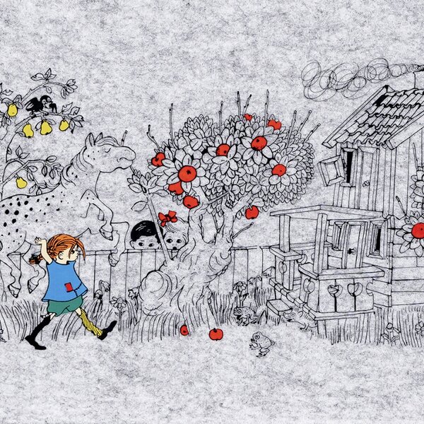Muurla Úložný koš Pippi The way home 33x33cm