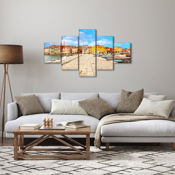 Obraz - Staré istrijské město v Poreči, Chorvatsko (125x70 cm)