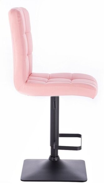 LuxuryForm DESIGN Barová židle TOLEDO na černé hranaté podstavě - růžová