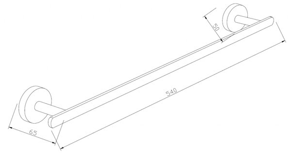 Mexen příslušenství, LOFT lázeňský držák na ručníky, chrom, 7012624-00