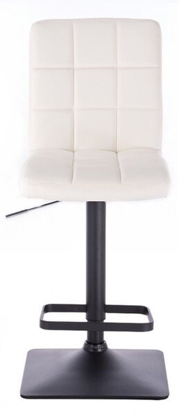 LuxuryForm DESIGN Barová židle TOLEDO na černé hranaté podstavě - bílá
