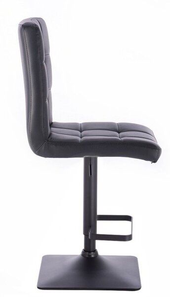 LuxuryForm DESIGN Barová židle TOLEDO na černé hranaté podstavě - černá