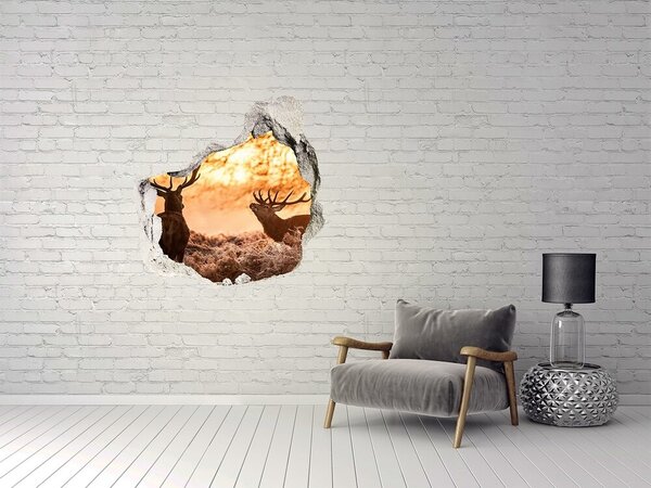 Díra 3D fototapeta nálepka Jeleni východ nd-p-65543107
