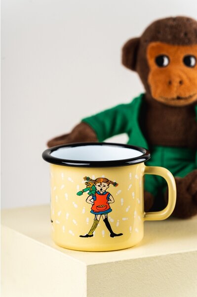 Muurla Hrnek Pippi Footsteps 0,25l, smalt / žlutý
