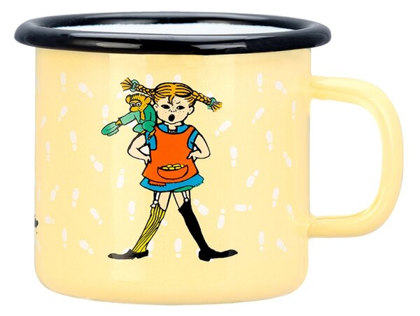 Muurla Hrnek Pippi Footsteps 0,25l, smalt / žlutý
