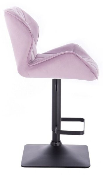 LuxuryForm DESIGN Barová židle MILANO VELUR na černé hranaté podstavě - levandule