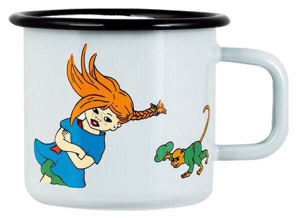 Hrnek Pippi The Strongest Girl in the World 0,37l, smalt / modrý