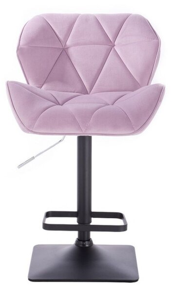 LuxuryForm DESIGN Barová židle MILANO VELUR na černé hranaté podstavě - levandule