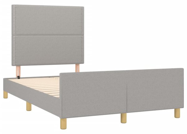 Rám postele bez matrací světle šedá 120x190 cm textil 3270506