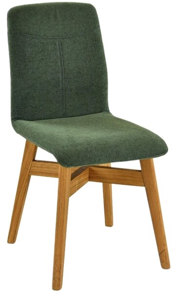 Woody Zelená látková jídelní židle Yori