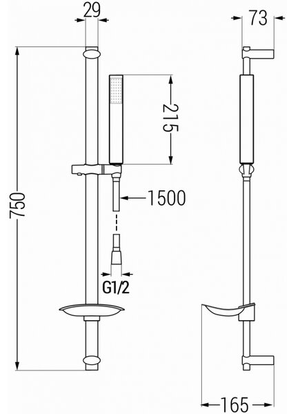 Mexen sprchový set DB77, chrom, 785774584-00