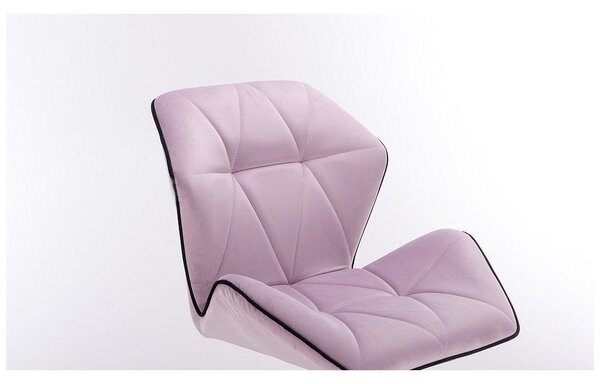 LuxuryForm DESIGN Barová židle MILANO MAX VELUR na černé hranaté podstavě - levandule