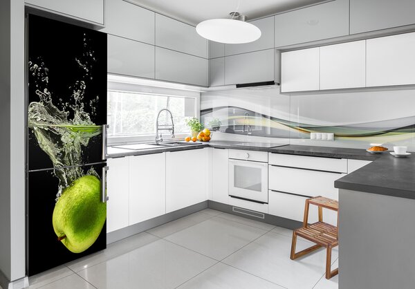 Nálepka na ledničku fototapeta Zelené jablka FridgeStick-70x190-f-122126544
