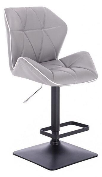 LuxuryForm Barová židle MILANO MAX na černé podstavě - šedá