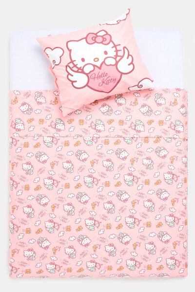 Sinsay - Bavlněná souprava povlečení Hello Kitty - růžová