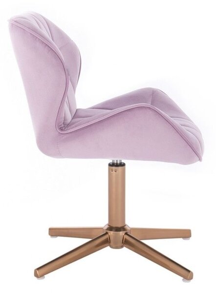 LuxuryForm DESIGN Židle MILANO VELUR na zlatém kříži - levandule