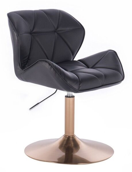 LuxuryForm Židle MILANO na zlatém talíři - černá
