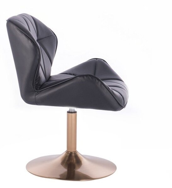 LuxuryForm DESIGN Židle MILANO na zlatém talíři - černá