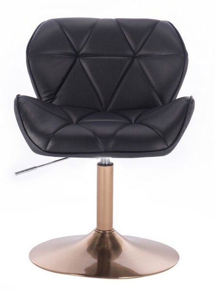 LuxuryForm DESIGN Židle MILANO na zlatém talíři - černá