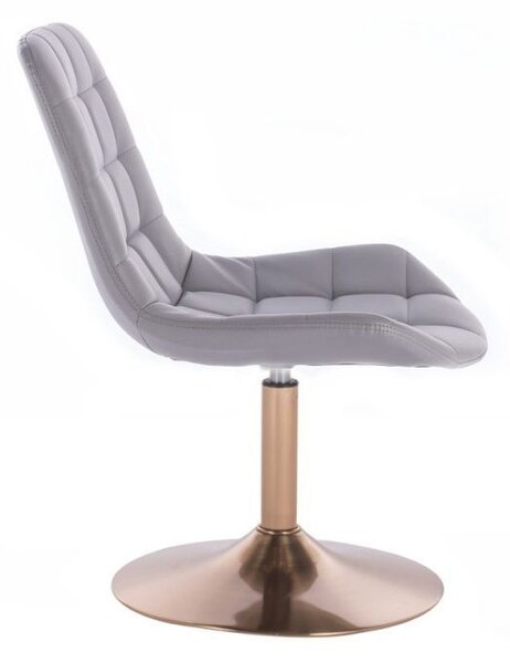 LuxuryForm DESIGN Židle PARIS na zlatém talíři - šedá