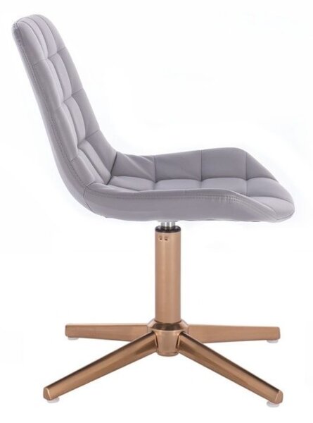 LuxuryForm DESIGN Židle PARIS na zlatém kříži - šedá