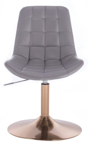 LuxuryForm DESIGN Židle PARIS na zlatém talíři - šedá
