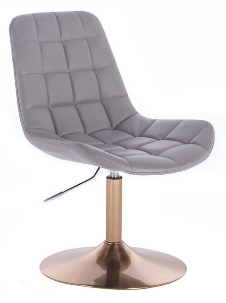LuxuryForm Židle PARIS na zlatém talíři - šedá