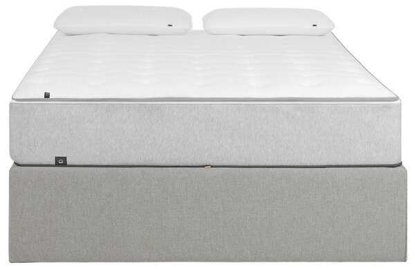 Světle šedá látková postel Kave Home Matters 160 x 200 cm