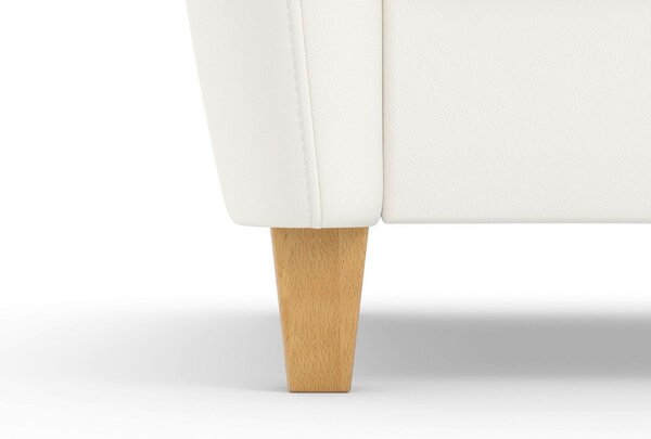 ROHOVÁ SEDAČKA, kůže, bílá Sit & More - Sedací soupravy, Online Only