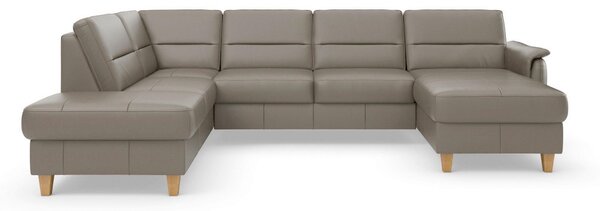 SEDACÍ SOUPRAVA, kůže, šedá Sit & More - Sedací soupravy, Online Only