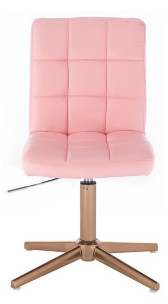 LuxuryForm DESIGN Židle TOLEDO na zlatém kříži - růžová