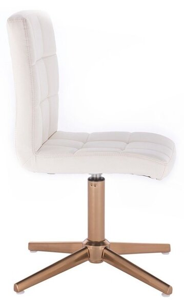 LuxuryForm DESIGN Židle TOLEDO na zlatém kříži - bílá