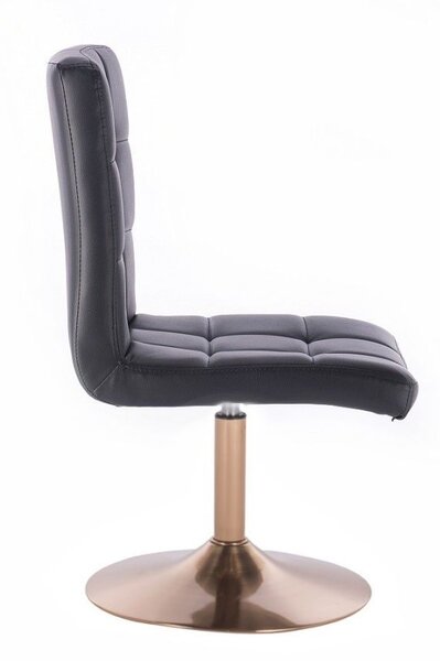 LuxuryForm DESIGN Židle TOLEDO na zlatém talíři - černá