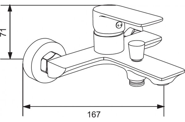 Mexen Alexa DQ62 vanová sada, chrom - 71213DS62-00