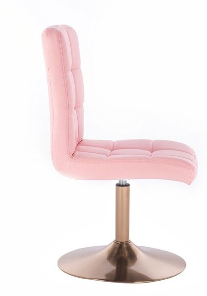 LuxuryForm DESIGN Židle TOLEDO na zlatém talíři - růžová