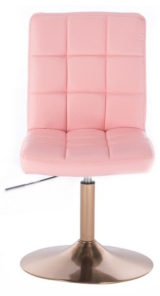 LuxuryForm DESIGN Židle TOLEDO na zlatém talíři - růžová