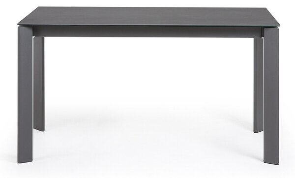 Antracitově černý keramický rozkládací jídelní stůl Kave Home Axis I. 140/200 x 90 cm
