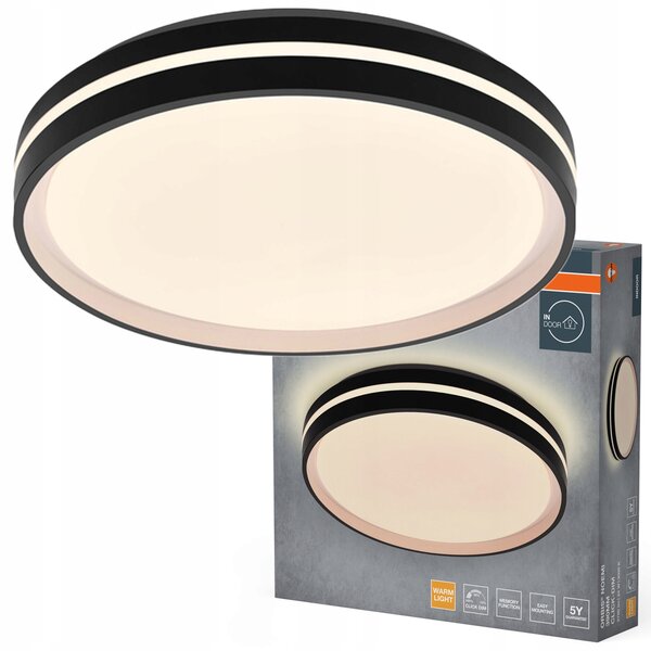 Stropní Svítidlo LED nástěnné svítidlo 24W 1450lm 3000K teplá černá Orbis Osram