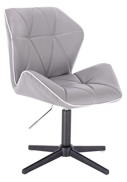 LuxuryForm Židle MILANO MAX na černém kříži - šedá